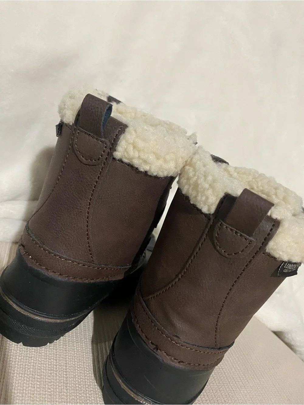 London Fog | Kids Brown and Black Waterproof Snow Boots Size 9 Walker Toddler